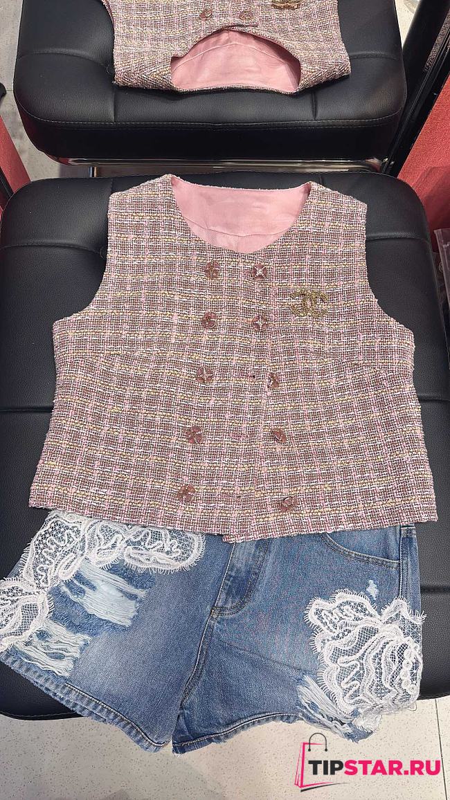 Chanel Popular plaid vest fabric 01 - 1