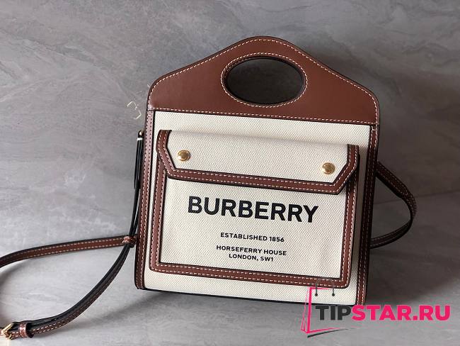 Burberry Mini Pocket Bag in Natural/malt brown - 1