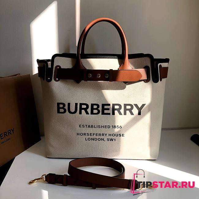 Burberry Horseferry Print Canvas Tote Bag Size 40 cm - 1