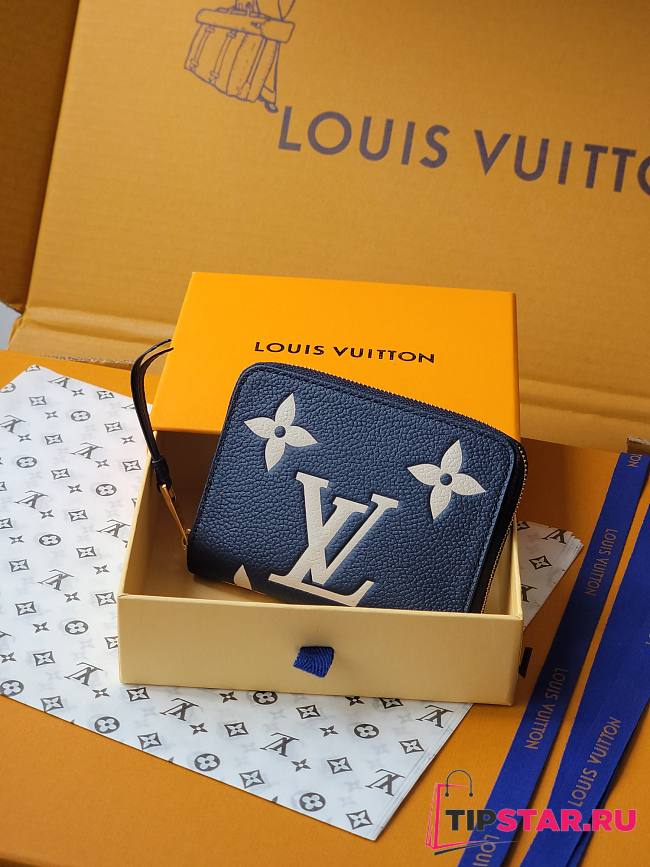 Louis Vuitton Zippy Coin Purse In Dark Blue - 1