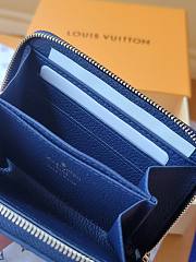 Louis Vuitton Zippy Coin Purse In Dark Blue - 4