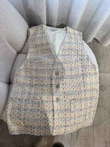 Chanel hidden black horse tweed vest