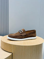 Fendi FF square-toe loafers In Brown - 3