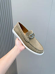 Fendi FF square-toe loafers In Gray - 6