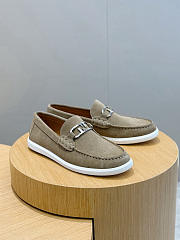 Fendi FF square-toe loafers In Gray - 5