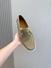 Fendi FF square-toe loafers In Gray - 4
