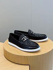 Fendi FF square-toe loafers In Black - 3