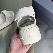 HOGAN Skyscraper Velcro Strap Sandals In White 6cm - 6