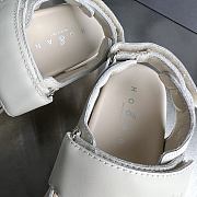 HOGAN Skyscraper Velcro Strap Sandals In White 6cm - 2