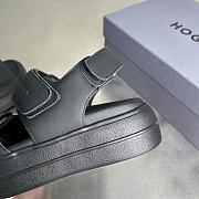 HOGAN Skyscraper Velcro Strap Sandals In Black 6cm - 4