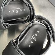 HOGAN Skyscraper Velcro Strap Sandals In Black 6cm - 5
