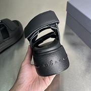 HOGAN Skyscraper Velcro Strap Sandals In Black 6cm - 2