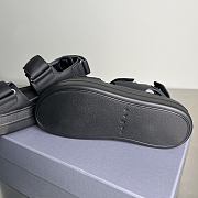 HOGAN Skyscraper Velcro Strap Sandals In Black 6cm - 3