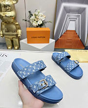 Louis Vuitton Bom Dia Flat Comfort Mules In Blue - 6