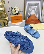 Louis Vuitton Bom Dia Flat Comfort Mules In Blue - 5