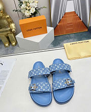 Louis Vuitton Bom Dia Flat Comfort Mules In Blue - 4