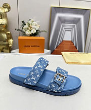 Louis Vuitton Bom Dia Flat Comfort Mules In Blue - 3