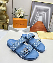 Louis Vuitton Bom Dia Flat Comfort Mules In Blue - 2