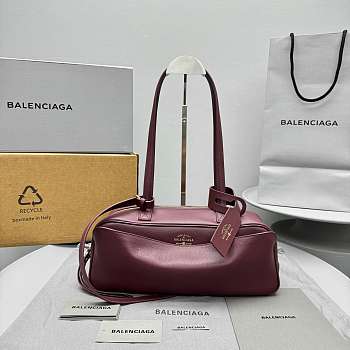 Balenciaga Women's Carrie Bowling Bag Small in Burgundy