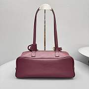 Balenciaga Women's Carrie Bowling Bag Small in Burgundy - 3