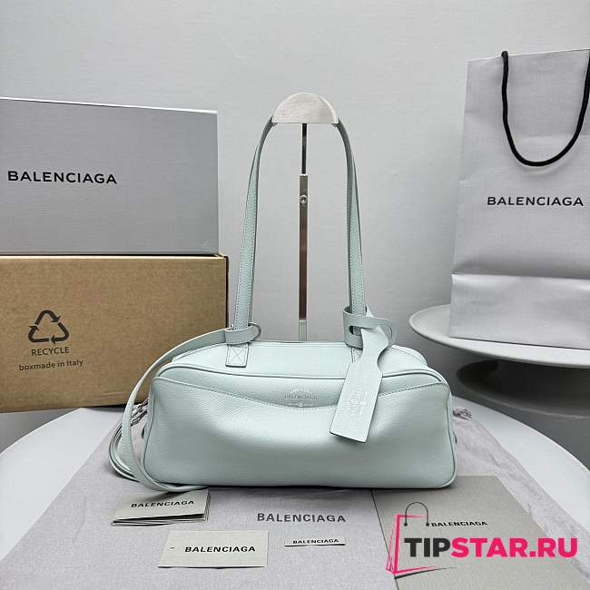 Balenciaga Women's Carrie Bowling Bag Small in Green - 1