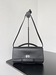 Balenciaga Bel Air Clutch with Strap Small for Women in Black Silver harware - 1