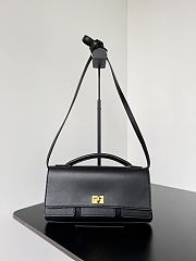 Balenciaga Bel Air Clutch with Strap Small for Women in Black Silver harware - 6