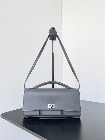 Balenciaga Bel Air Clutch with Strap Small for Women in Grey