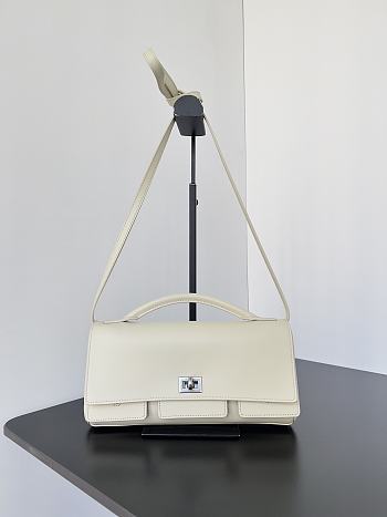 Balenciaga Bel Air Clutch with Strap Small for Women in White