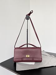 Balenciaga Bel Air Clutch with Strap Small for Women in Burgundy - 1