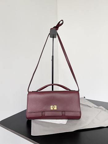 Balenciaga Bel Air Clutch with Strap Small for Women in Burgundy