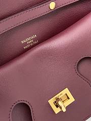 Balenciaga Bel Air Clutch with Strap Small for Women in Burgundy - 5