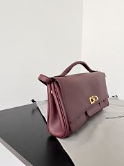 Balenciaga Bel Air Clutch with Strap Small for Women in Burgundy - 6