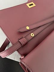 Balenciaga Bel Air Clutch with Strap Small for Women in Burgundy - 3