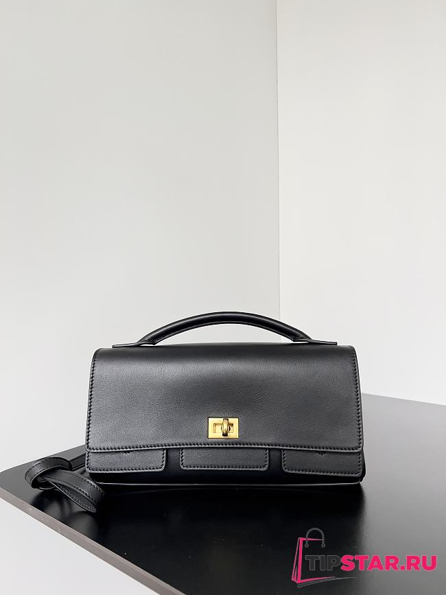 Balenciaga Bel Air Clutch with Strap Small for Women in Black Gold harware - 1