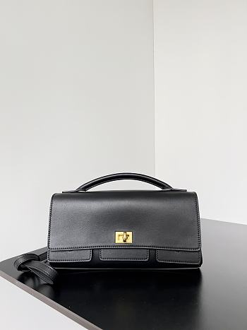Balenciaga Bel Air Clutch with Strap Small for Women in Black Gold harware