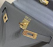 Hermes Mini Kelly 19 In Dark Gray - 2