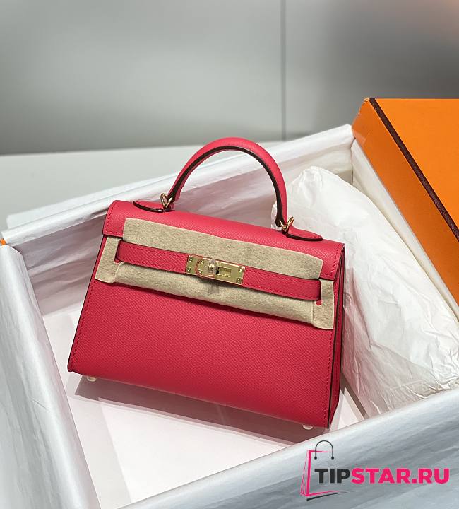 Hermes Mini Kelly 19 In Red - 1