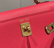 Hermes Mini Kelly 19 In Red - 4