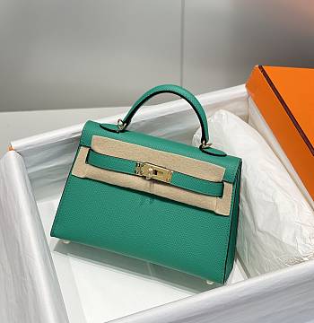 Hermes Mini Kelly 19 In Green
