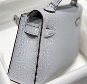 Hermes Mini Kelly 19 In Blue - 6