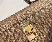 Hermes  Mini Kelly 19 In Gray - 5