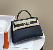 Hermes Mini Kelly 19 In Black - 1