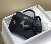 Hermes Mini Kelly 19 In Black - 6