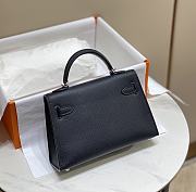 Hermes Mini Kelly 19 In Black - 3