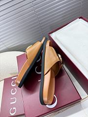 Gucci Women's Marina Chain Slide Sandal In Brown - 4