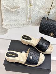 Chanel Thick-soled Slippers In Black - 5