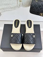 Chanel Thick-soled Slippers In Black - 4