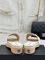 Chanel Thick-soled Slippers In White - 6
