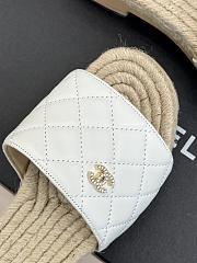 Chanel Thick-soled Slippers In White - 5